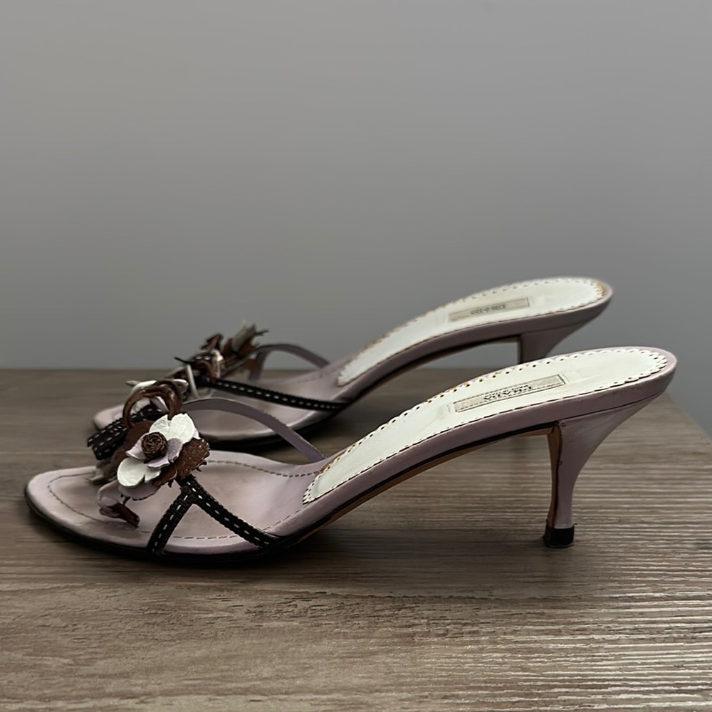 Prada Women's Vintage Floral Kitten Heels - Picture 9 of 9
